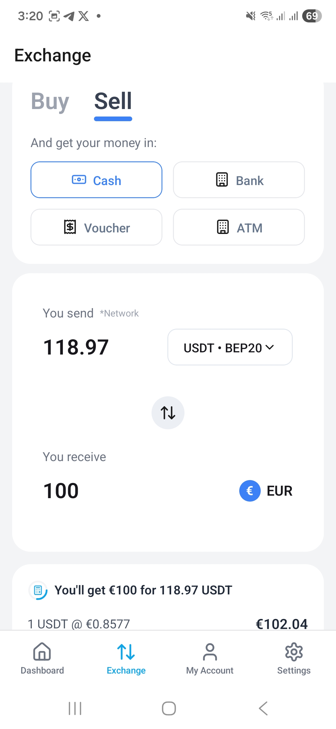 exCoins Mobile Trading